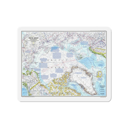 Arctic Ocean (1983) (Map) Refrigerator Magnet-2" x 2"-Die-Cut-1 pc-The Sticker Space