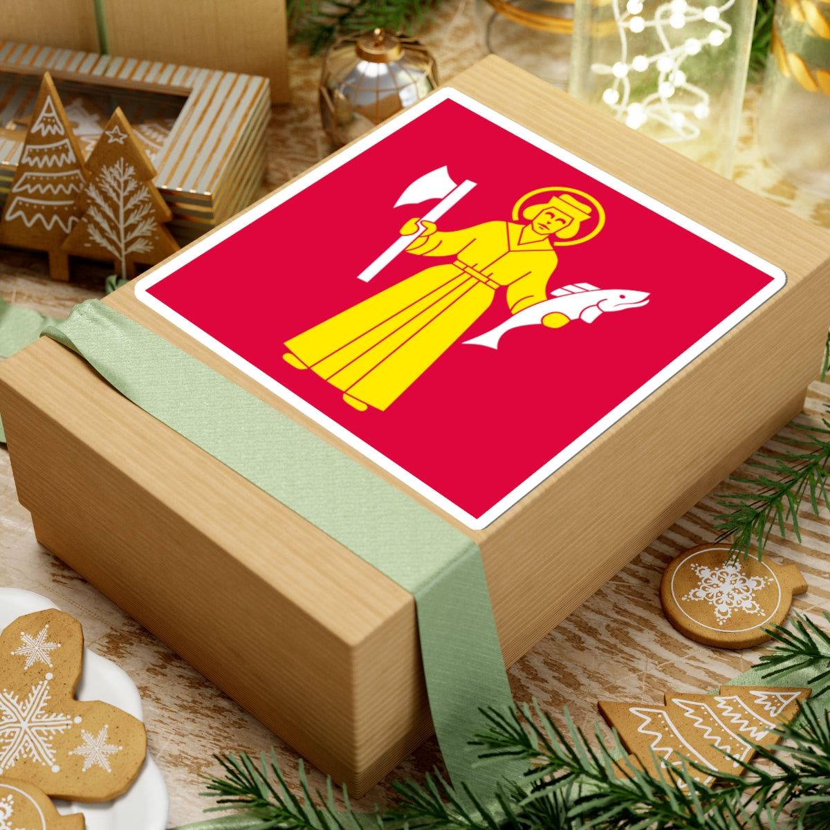 Flag of Botkyrka (Sweden) STICKER Vinyl Kiss-Cut Decal