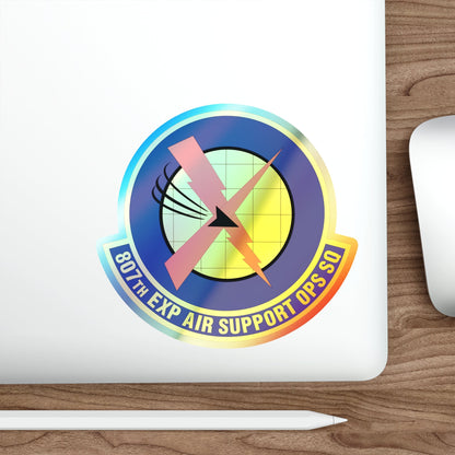 807th Expeditionary Air Support Operations Squadron (U.S. Air Force) Holographic STICKER Die-Cut Vinyl Decal-The Sticker Space