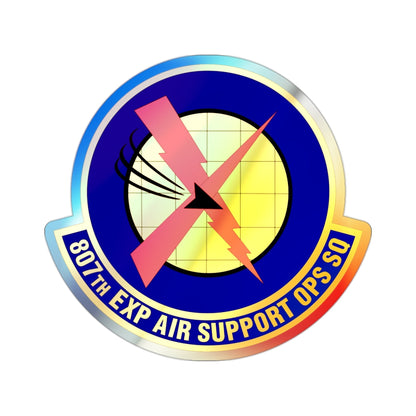 807th Expeditionary Air Support Operations Squadron (U.S. Air Force) Holographic STICKER Die-Cut Vinyl Decal-2 Inch-The Sticker Space