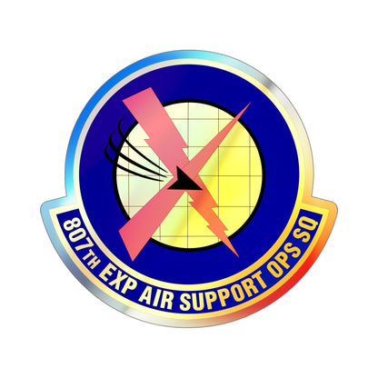 807th Expeditionary Air Support Operations Squadron (U.S. Air Force) Holographic STICKER Die-Cut Vinyl Decal-5 Inch-The Sticker Space