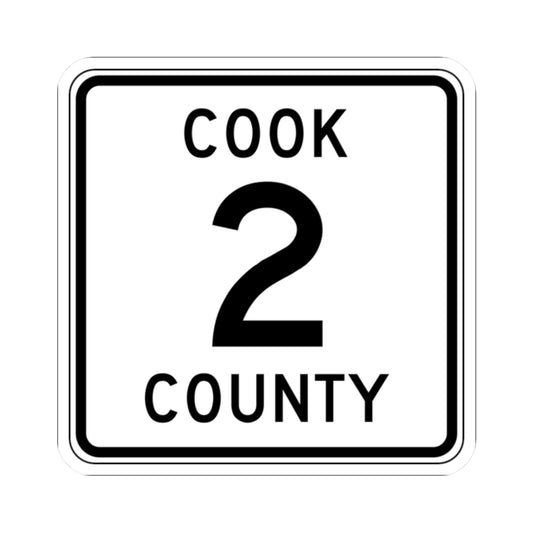 Cook County 2 MN (Minnesota) (Road Sign) STICKER Vinyl Kiss-Cut Decal