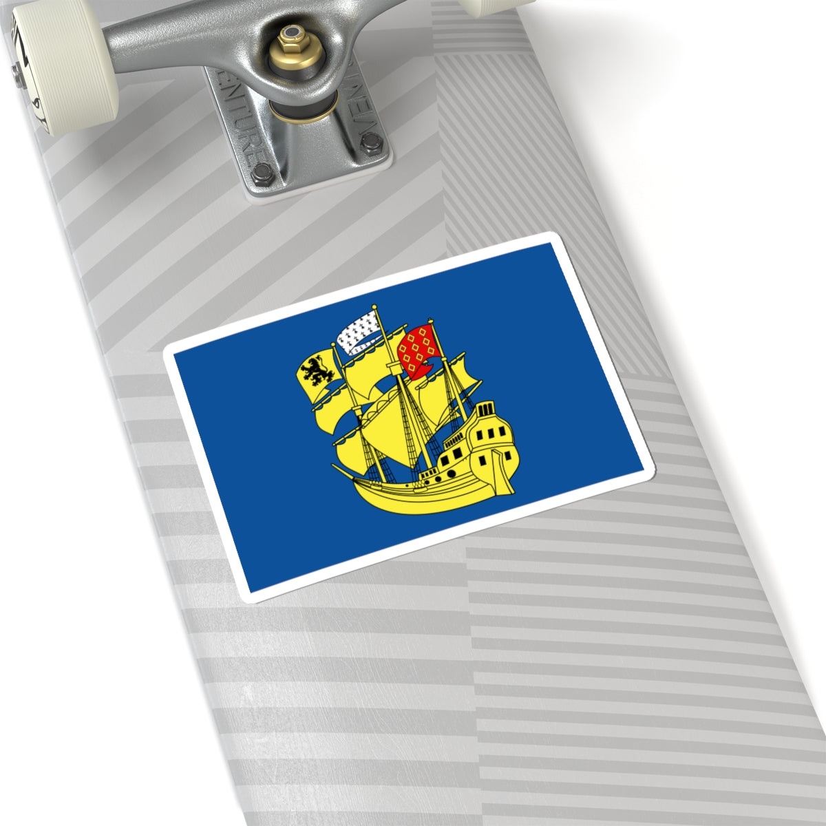 Flag of Landerneau (France) STICKER Vinyl Kiss-Cut Decal