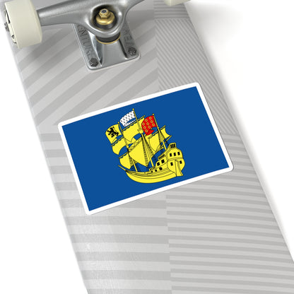 Flag of Landerneau (France) STICKER Vinyl Kiss-Cut Decal