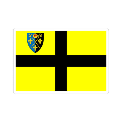 Flag of St David early with Diocese of Monmouth Shield in Canton (United Kingdom) STICKER Vinyl Kiss-Cut Decal