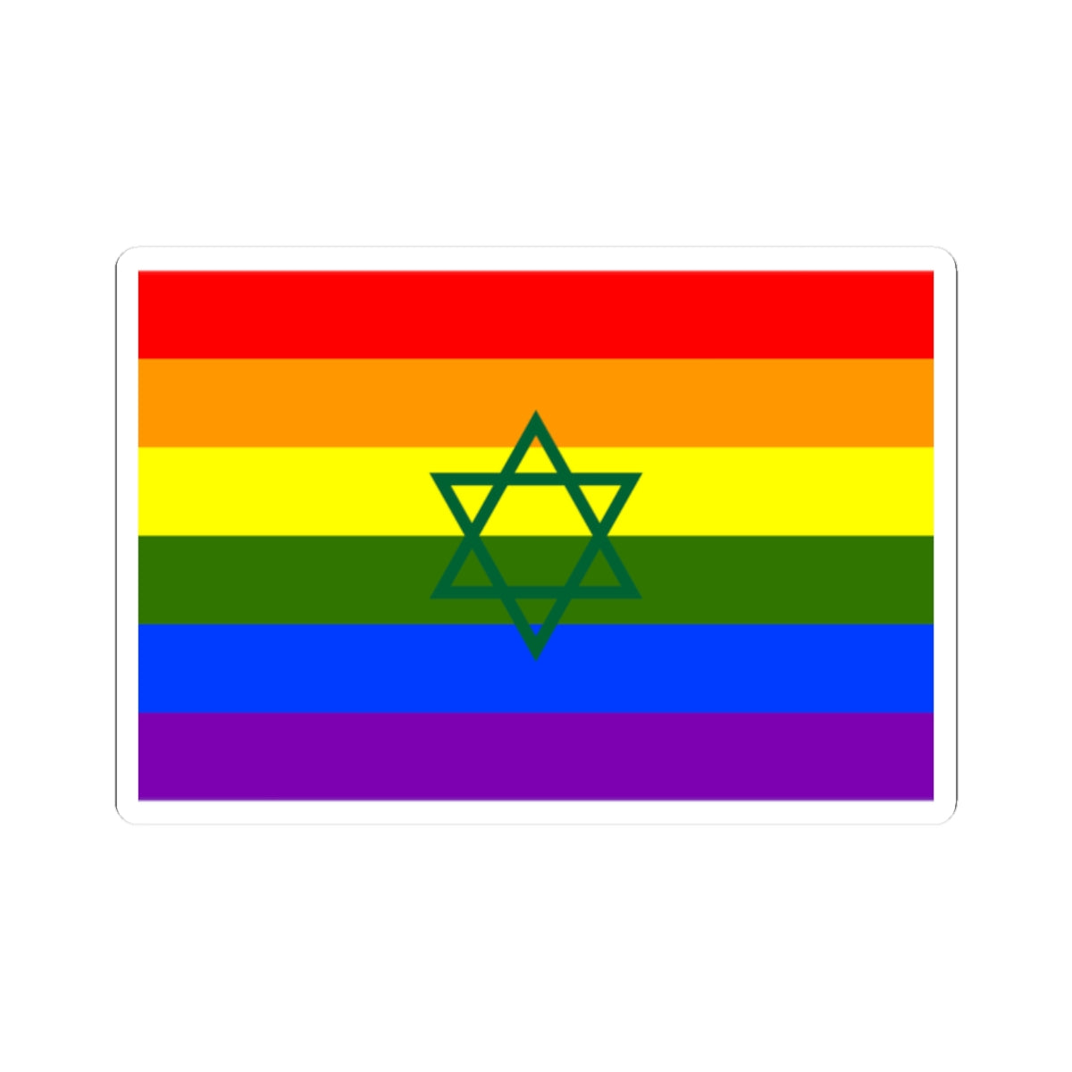 Flag of Morocco LGBT hexagram (Morocco) STICKER Vinyl Kiss-Cut Decal