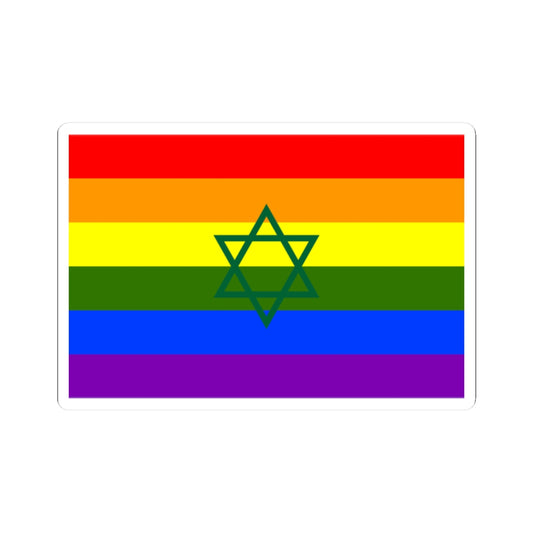 Flag of Morocco LGBT hexagram (Morocco) STICKER Vinyl Kiss-Cut Decal