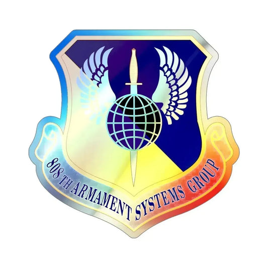 808th Armament Systems Group (U.S. Air Force) Holographic STICKER Die-Cut Vinyl Decal 6 Inch Holographic - The Sticker Space