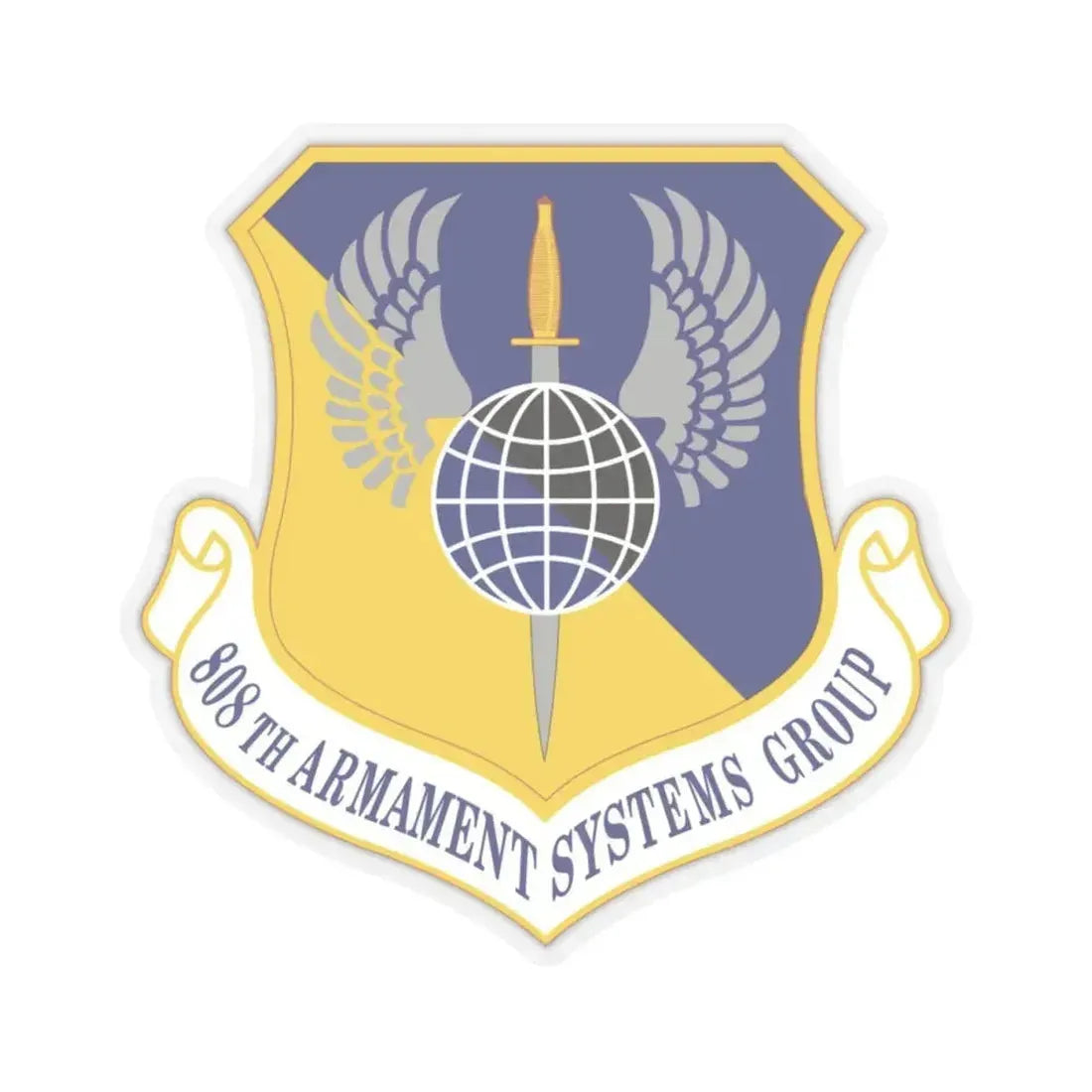 808th Armament Systems Group (U.S. Air Force) STICKER Vinyl Kiss-Cut Decal 4 Inch Transparent - The Sticker Space