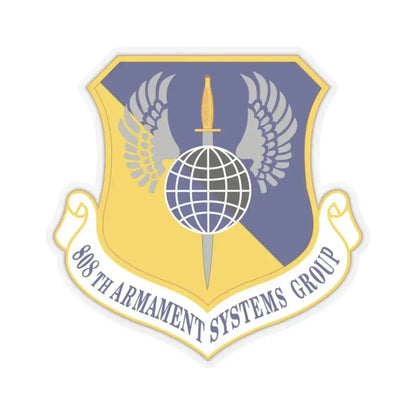 808th Armament Systems Group (U.S. Air Force) STICKER Vinyl Kiss-Cut Decal 4 Inch Transparent - The Sticker Space