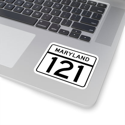 MD Route 121 (Maryland) (Road Sign) STICKER Vinyl Kiss-Cut Decal