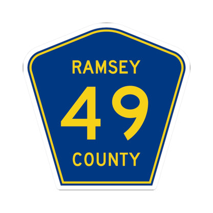 Ramsey County Road 49 (Minnesota) (Road Sign) STICKER Vinyl Kiss-Cut Decal