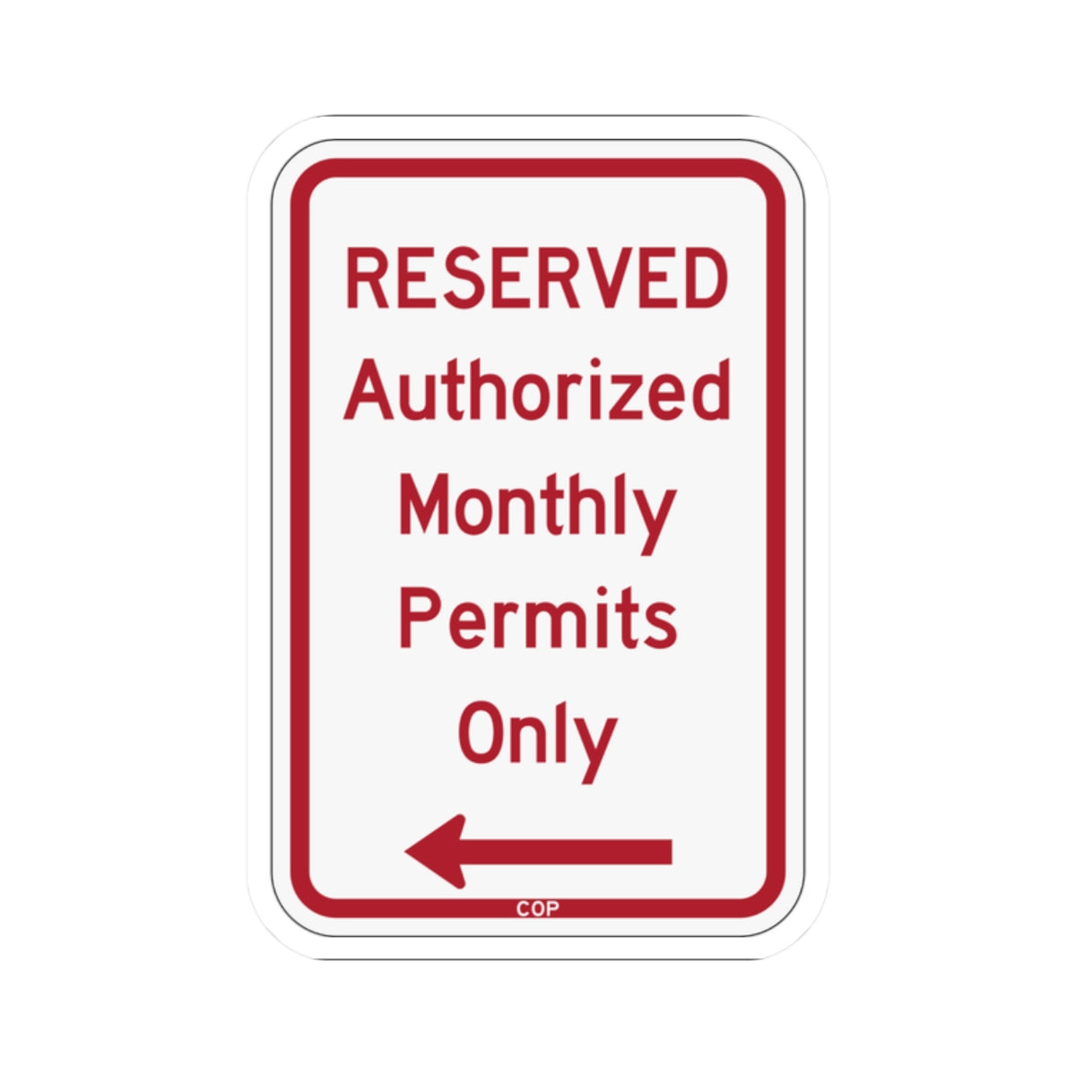 PBOT Road sign P4458L (Oregon) (Road Sign) STICKER Vinyl Kiss-Cut Decal