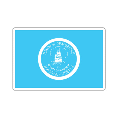 Flag of Pembroke, Massachusetts - STICKER Vinyl Kiss-Cut Decal