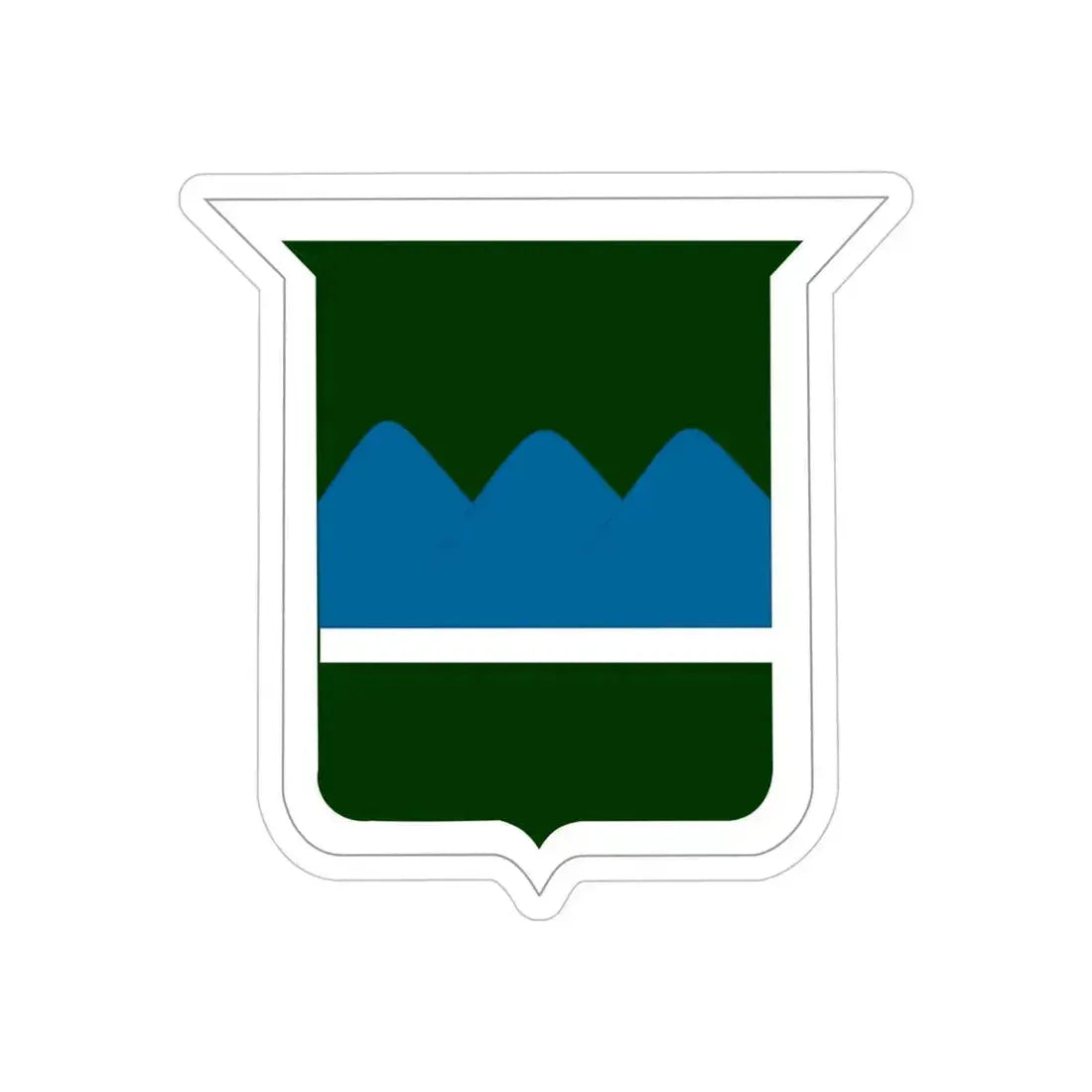 80th Inf Div SSI (U.S. Army) REVERSE PRINT Transparent Die-Cut STICKER 5 Inch Die-Cut Transparent - The Sticker Space