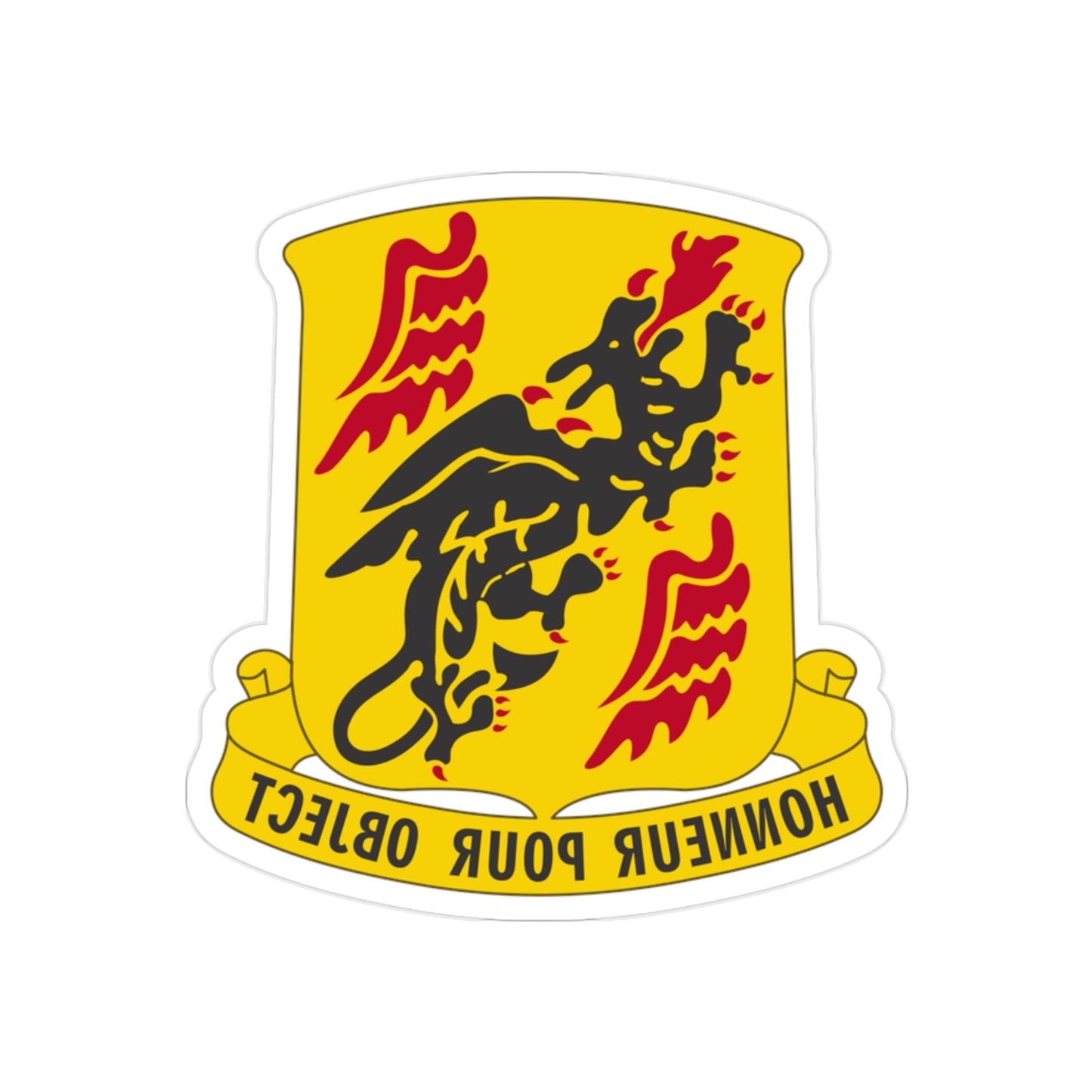 81 Airborne Antiaircraft Artillery Battalion (U.S. Army) REVERSE PRINT Transparent STICKER-2" × 2"-The Sticker Space