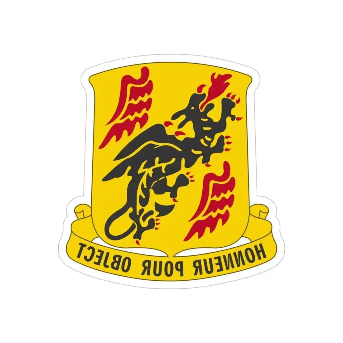 81 Airborne Antiaircraft Artillery Battalion (U.S. Army) REVERSE PRINT Transparent Die-Cut STICKER 4 Inch Die-Cut Transparent - The Sticker Space