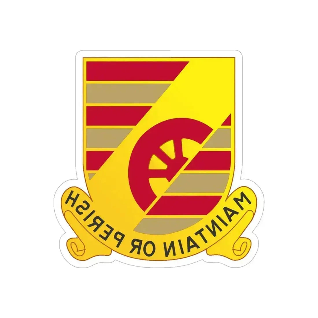 81 Maintenance Battalion (U.S. Army) REVERSE PRINT Transparent Die-Cut STICKER 6 Inch Die-Cut Transparent - The Sticker Space