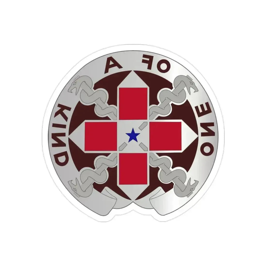 810 Convalescent Center (U.S. Army) REVERSE PRINT Transparent Die-Cut STICKER 2 Inch Die-Cut Transparent - The Sticker Space