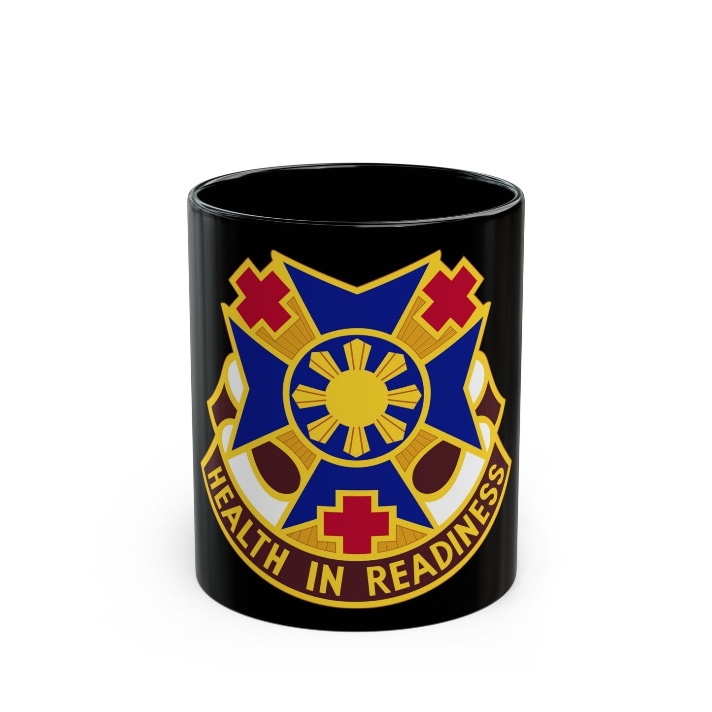 810 Field Hospital (U.S. Army) Black Coffee Mug-11oz-The Sticker Space