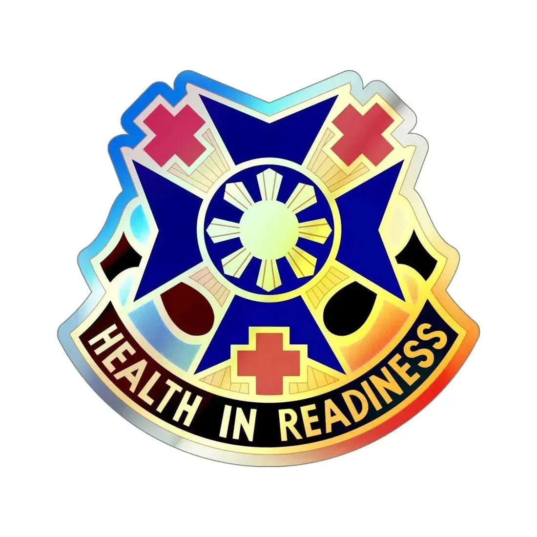 810 Field Hospital (U.S. Army) Holographic STICKER Die-Cut Vinyl Decal 5 Inch Holographic - The Sticker Space