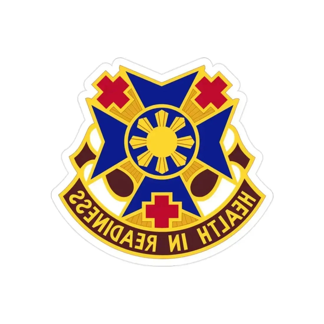810 Field Hospital (U.S. Army) REVERSE PRINT Transparent Die-Cut STICKER 2 Inch Die-Cut Transparent - The Sticker Space
