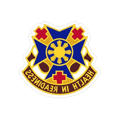 810 Field Hospital (U.S. Army) REVERSE PRINT Transparent Die-Cut STICKER 2 Inch Die-Cut Transparent - The Sticker Space