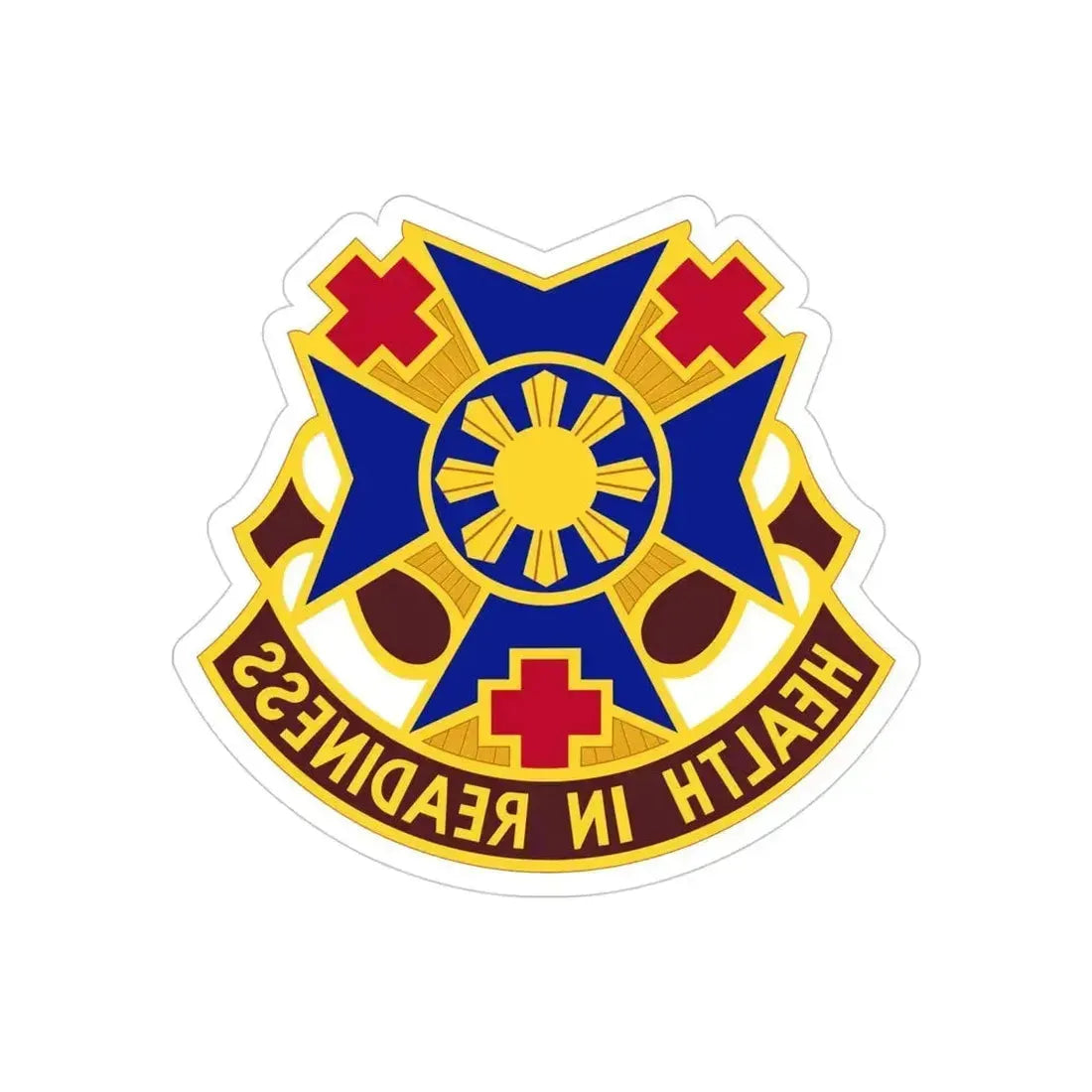 810 Field Hospital (U.S. Army) REVERSE PRINT Transparent Die-Cut STICKER 4 Inch Die-Cut Transparent - The Sticker Space