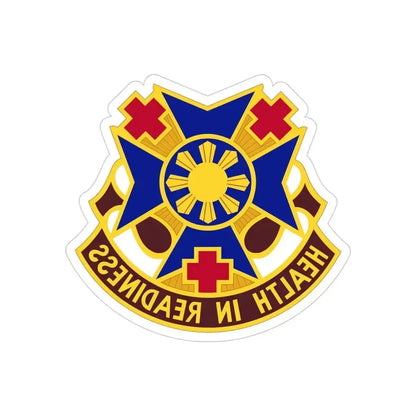 810 Field Hospital (U.S. Army) REVERSE PRINT Transparent Die-Cut STICKER 4 Inch Die-Cut Transparent - The Sticker Space