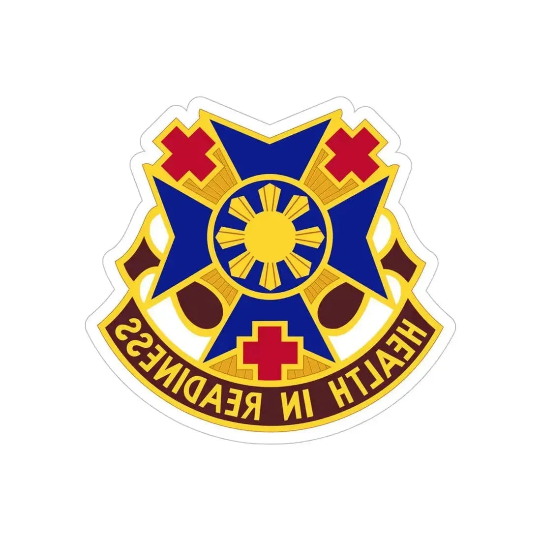 810 Field Hospital (U.S. Army) REVERSE PRINT Transparent Die-Cut STICKER - The Sticker Space