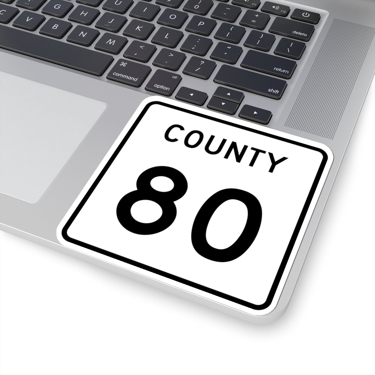 County 80 square (Minnesota) (Road Sign) STICKER Vinyl Kiss-Cut Decal