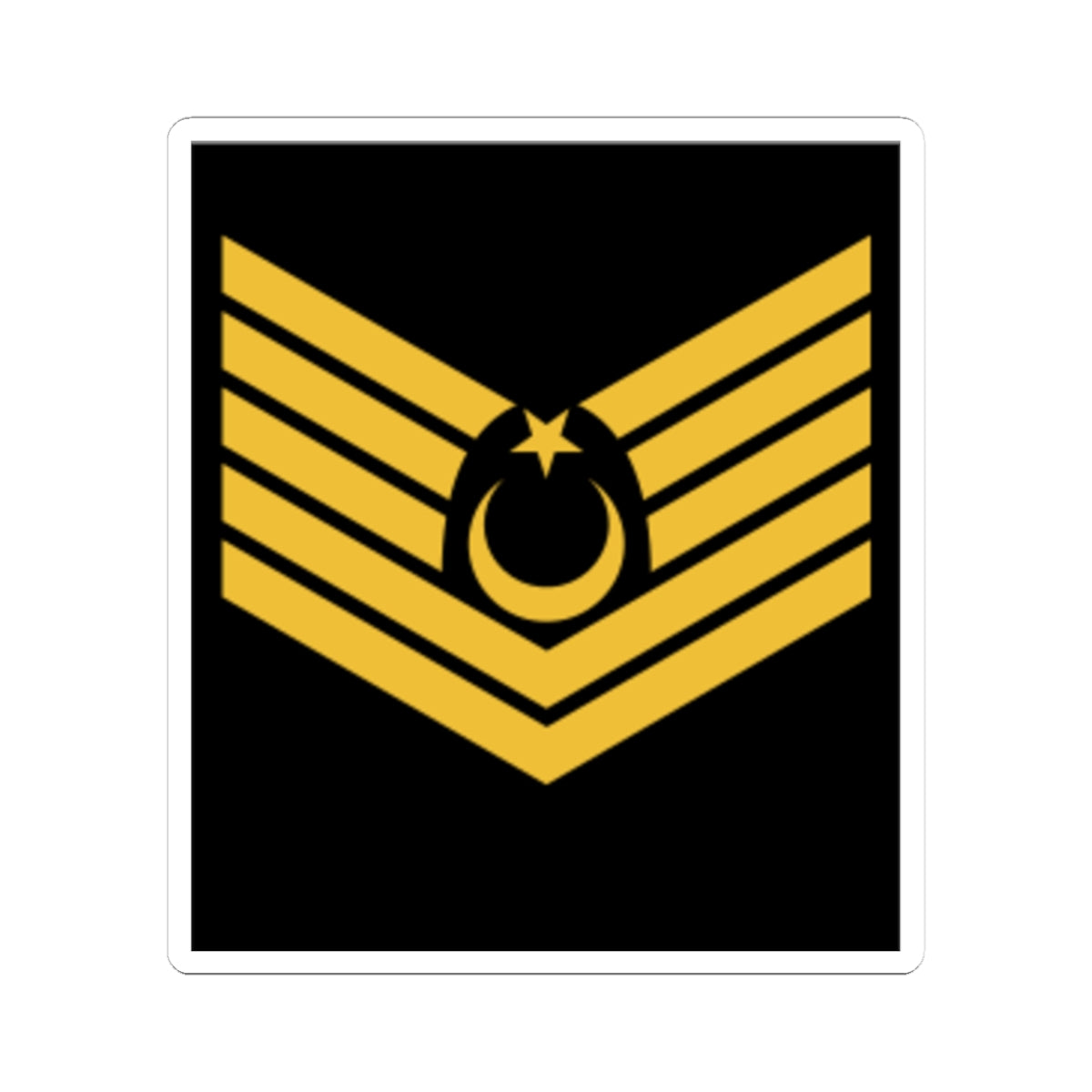 Kıdemli Üstçavuş rütbe (Turkey) (Military Rank) STICKER Vinyl Kiss-Cut Decal