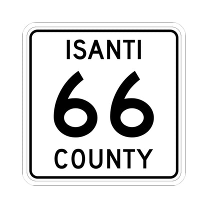 Isanti County 66 MN (Minnesota) (Road Sign) STICKER Vinyl Kiss-Cut Decal