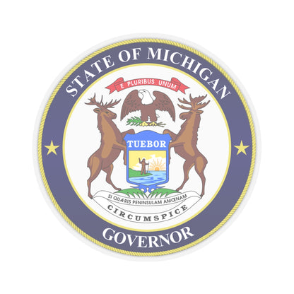 Seal of Michigan Governor - STICKER Vinyl Kiss-Cut Decal