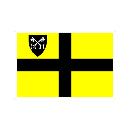 Flag of St David early with Diocese of St Asaph Shield in Canton (United Kingdom) STICKER Vinyl Kiss-Cut Decal