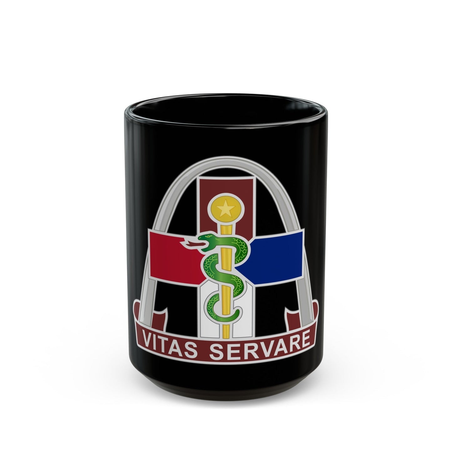 811th Hospital Center (U.S. Army) Black Coffee Mug-15oz-The Sticker Space