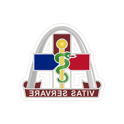 811th Hospital Center (U.S. Army) REVERSE PRINT Transparent Die-Cut STICKER 2 Inch Die-Cut Transparent - The Sticker Space