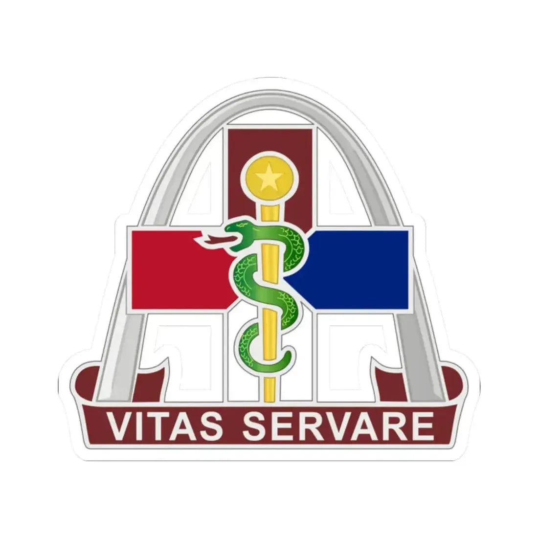 811th Hospital Center (U.S. Army) STICKER Vinyl Kiss-Cut Decal 2 Inch White - The Sticker Space