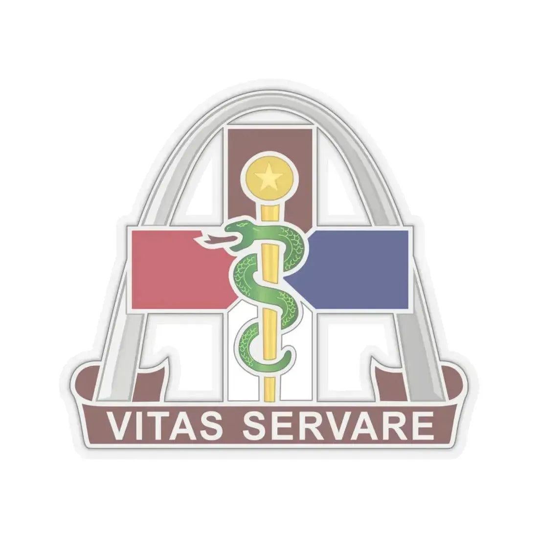 811th Hospital Center (U.S. Army) STICKER Vinyl Kiss-Cut Decal 4 Inch Transparent - The Sticker Space