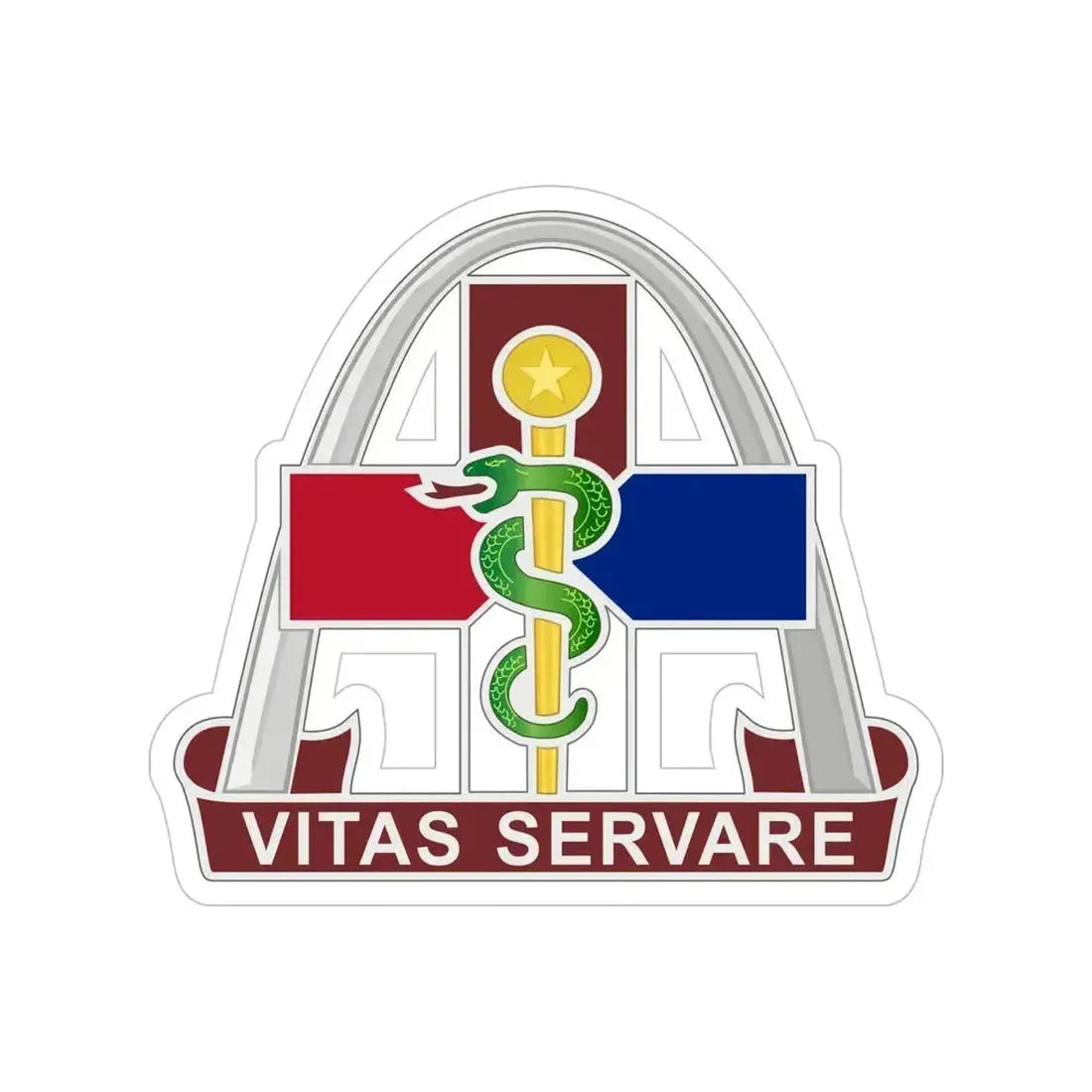 811th Hospital Center (U.S. Army) Transparent STICKER Die-Cut Vinyl Decal 5 Inch - The Sticker Space