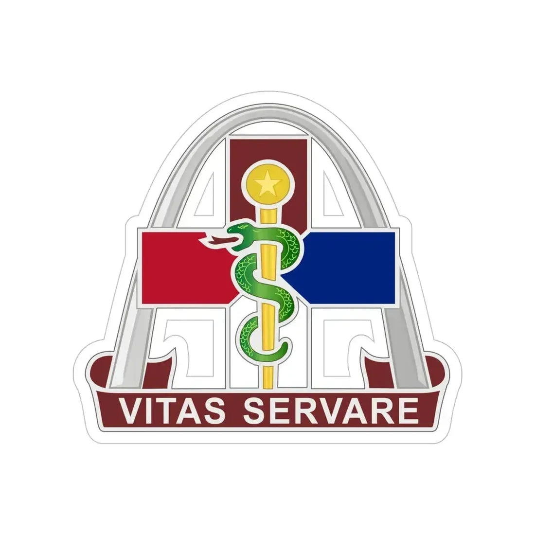 811th Hospital Center (U.S. Army) Transparent STICKER Die-Cut Vinyl Decal 6 Inch - The Sticker Space