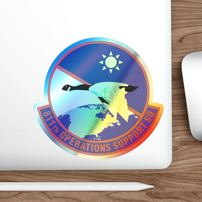 811th Operations Support Squadron (U.S. Air Force) Holographic STICKER Die-Cut Vinyl Decal-The Sticker Space