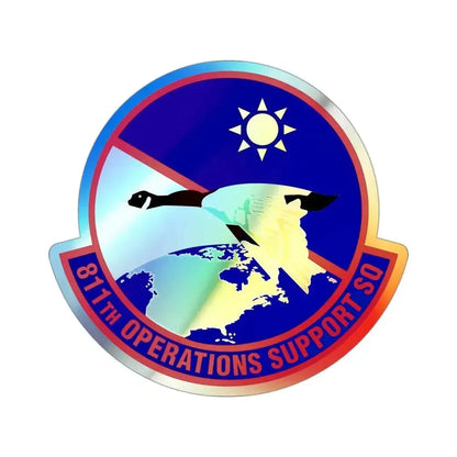 811th Operations Support Squadron (U.S. Air Force) Holographic STICKER Die-Cut Vinyl Decal 3 Inch Holographic - The Sticker Space