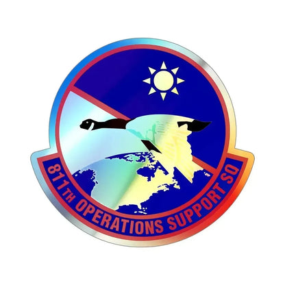 811th Operations Support Squadron (U.S. Air Force) Holographic STICKER Die-Cut Vinyl Decal 6 Inch Holographic - The Sticker Space