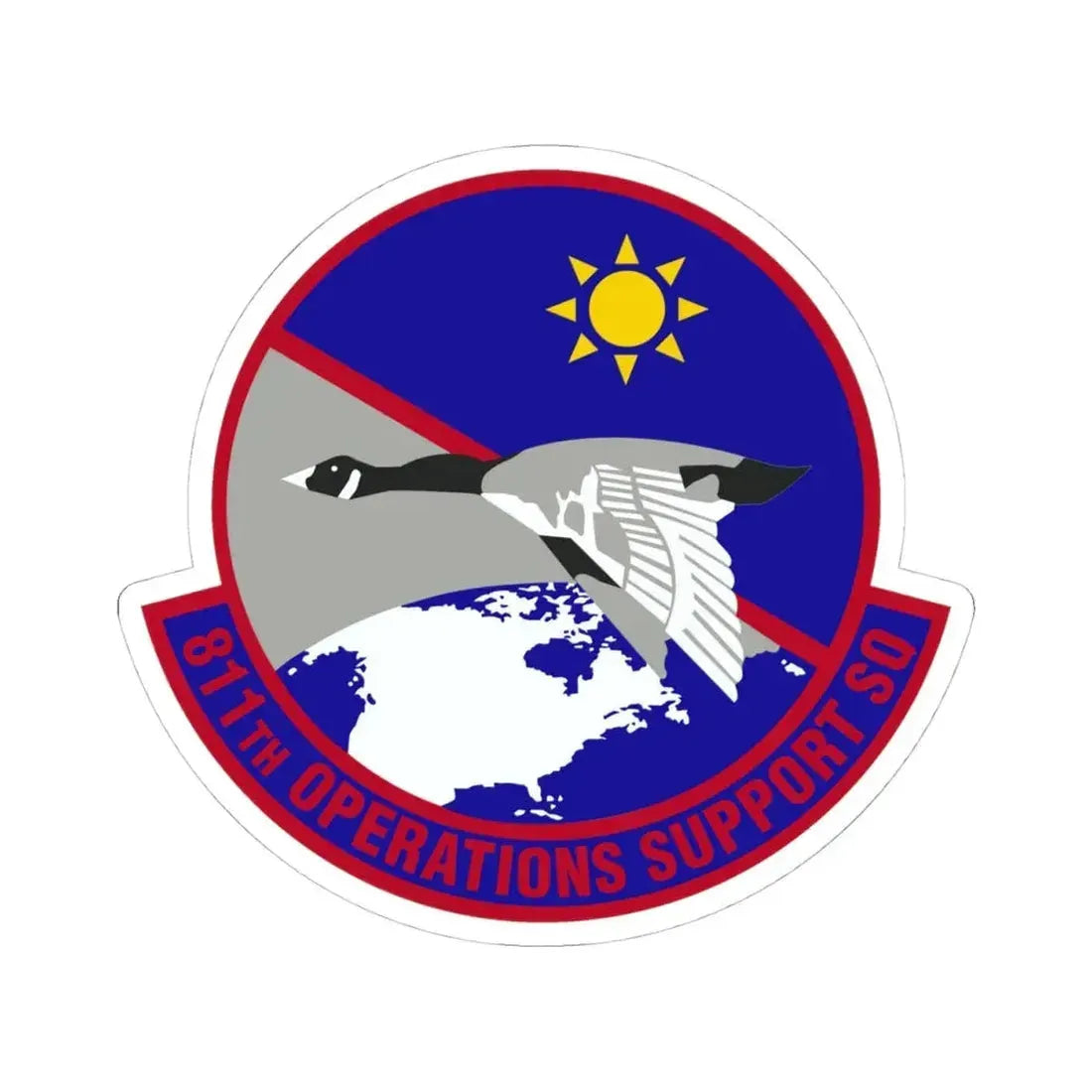 811th Operations Support Squadron (U.S. Air Force) STICKER Vinyl Kiss-Cut Decal 4 Inch White - The Sticker Space