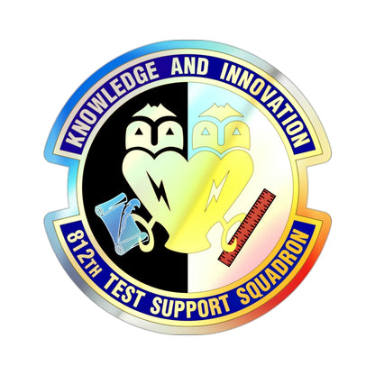 812 Test and Support Squadron AFMC (U.S. Air Force) Holographic STICKER Die-Cut Vinyl Decal-2 Inch-The Sticker Space