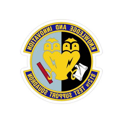 812 Test and Support Squadron AFMC (U.S. Air Force) REVERSE PRINT Transparent STICKER-2" × 2"-The Sticker Space