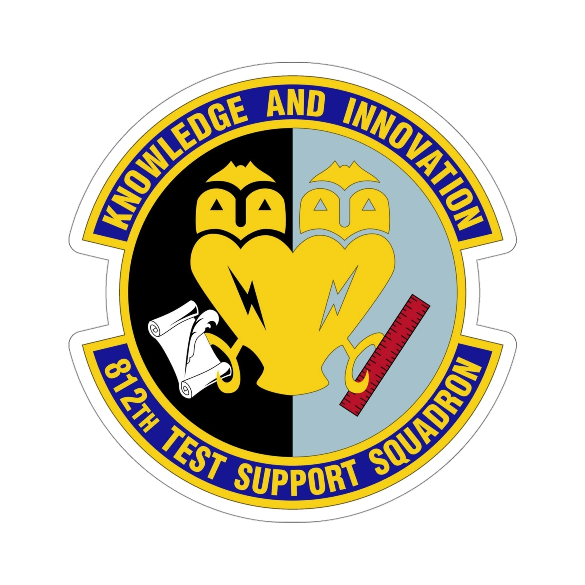 812 Test and Support Squadron AFMC (U.S. Air Force) STICKER Vinyl Die-Cut Decal-4 Inch-The Sticker Space