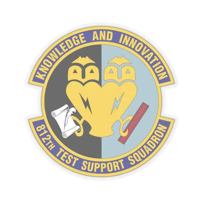 812 Test and Support Squadron AFMC (U.S. Air Force) STICKER Vinyl Kiss-Cut Decal 3 Inch Transparent - The Sticker Space