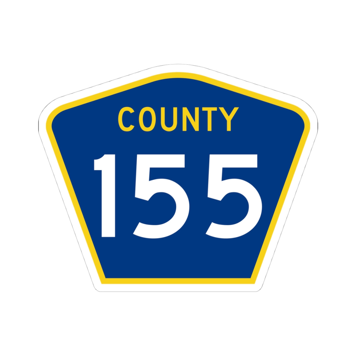 County 155 MN (Minnesota) (Road Sign) STICKER Vinyl Kiss-Cut Decal